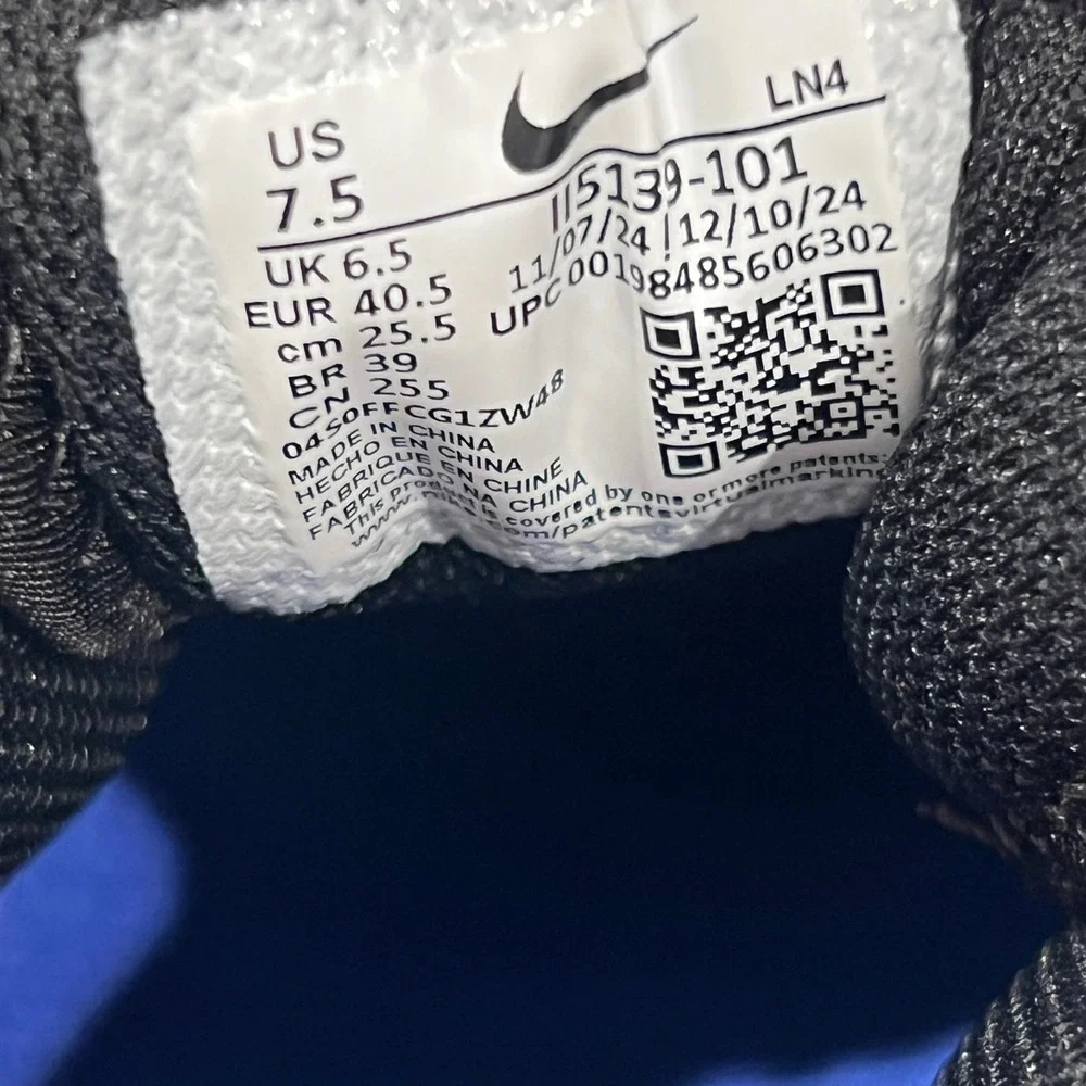 Nike Mens 12 Alpha Menace‎ Strong Football Cleats White/Hyper Royal Size 7.5